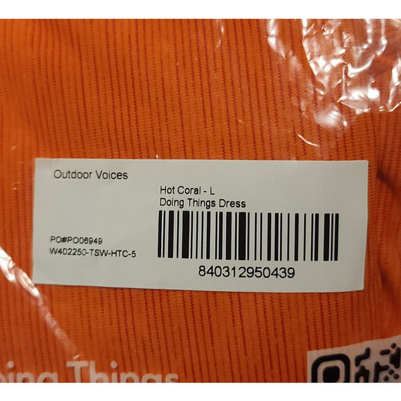 NWT OV Outdoor Voices Doing Things Dress with shorts - LARGE - hot coral - LARGE - Picture 7 of 7